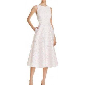 Ted Baker | White Pink Geo Lace Reinaa Midi Dress